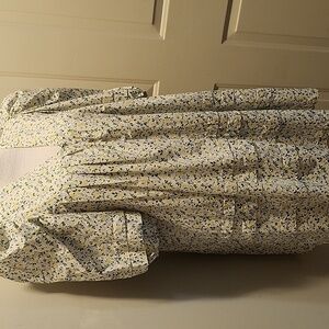 Mable Cotton Poplin Puff sleeve floral mini babydoll cottagecore dress Small